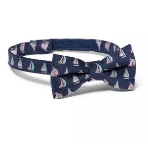 Janie And Jack Boys Bow Tie, Navy‎ W Sailboats, Size 2 To 5 Years